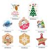 Supplies Merry Christmas Tags Wrapping Hanging Labels Xmas Tree Snowflake Santa Claus Snowman