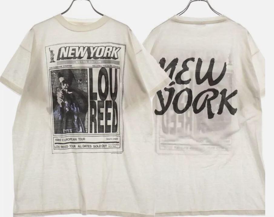 80s LOU REED NEW YORK 80s Lou Reed New York 2 side white T shirt Unisex T-Shirt XXXL