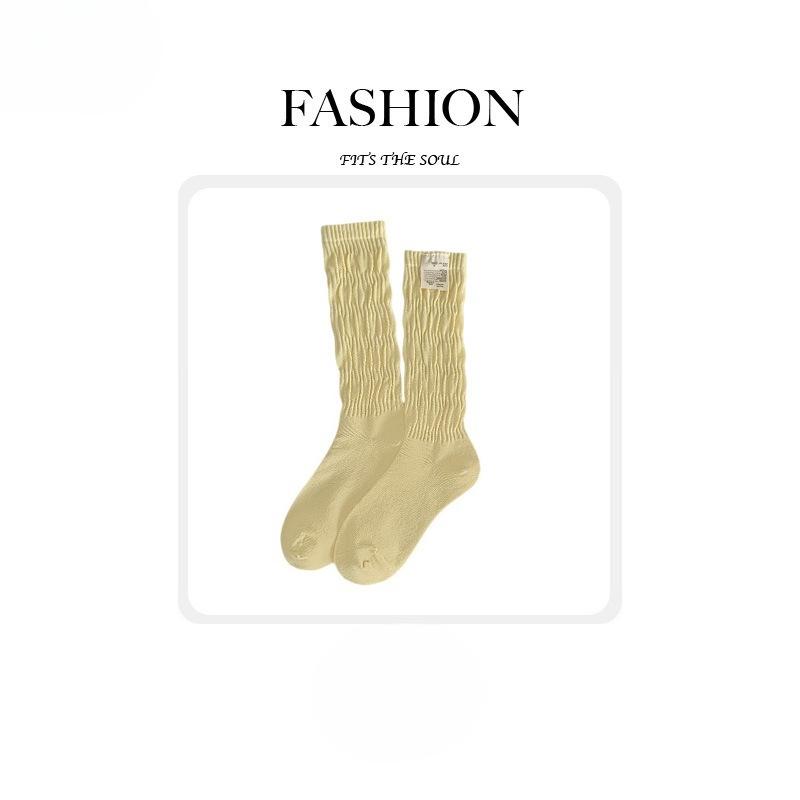 Lolita Girls Solid Color Socks Loose Long Summer Socks Middle Tube Japanese College Princess Socks Sweet JK Streetwear Hosiery