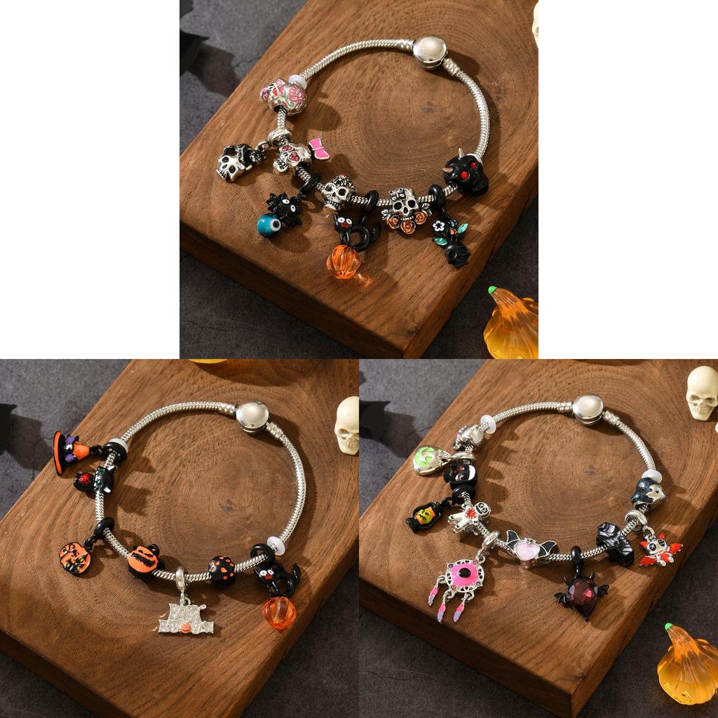 Halloween Ghost Pumpkin Bracelet With Zinc Alloy Unique Design For Women And Men