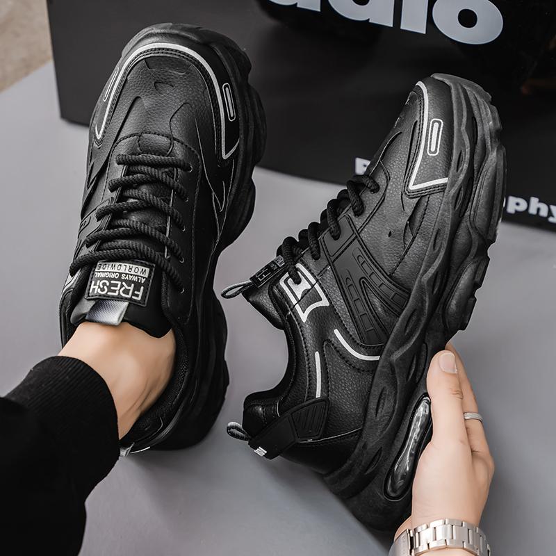 New Fashion Men 's Four Seasons Comfortable Thick Sole Shoes Students Boys GirlsTrending Soft Sole Breathable Casual Running Sneakers
