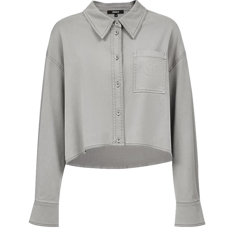 Only Women's Summer Cool Dropped Shoulder Long Sleeve Short Shirt