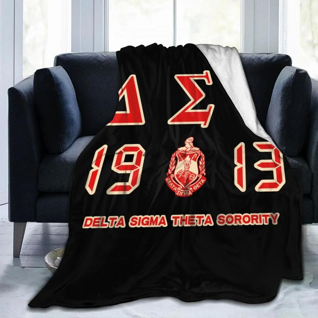3D Print Delta Sorority Sigma Theta Dst Blanket Sofa Cover Throw Blanket Fleece Tapestry Warm Bed Blankets For Bedroom Couch