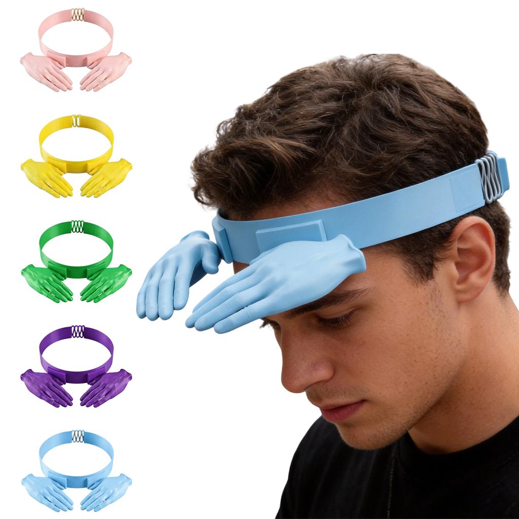 Novelty Hand-Shaped Sun Visor Hat Adjustable Outdoor Sun Protection Cap Unique Design for Casual Wear and Outdoor Activities