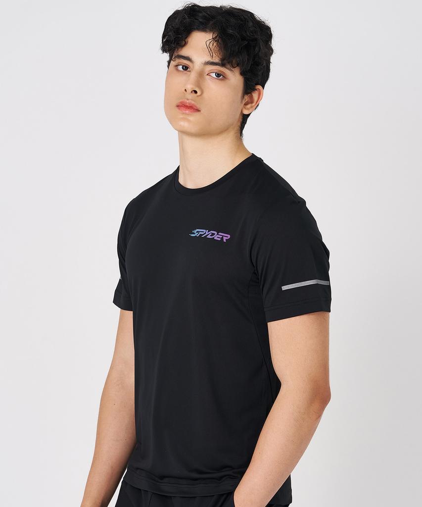 SPYDER Men'S Lightweight Short Sleeve Running T-Shirt Spkmcnrs233Mblk