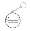 2Pcs with Keychain Ita Bag Pin Case Badge Protector Badge Protective Sleeve  58/75mm Badge Pins
