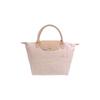 Le Pliage Green Canvas With Leather Dumpling Bag, One Shoulder Handbag Small Womens Cherry Blossom Pink