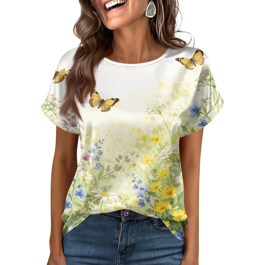 Women's Fashionable Casual Vintage Printed Top