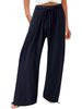 Bohemian Solid Color Drawstring Beach Pants - New Loose Casual Trousers