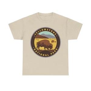 Yellowstone Nationalpark Idaho Montana Wyoming Rundes Logo T-Shirt