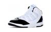 Jordan Scarpe da Basket per Bambini Max Aura Ammortizzazione Antiscivolo Mid-top Bianco Nero Bambini AQ9216-121