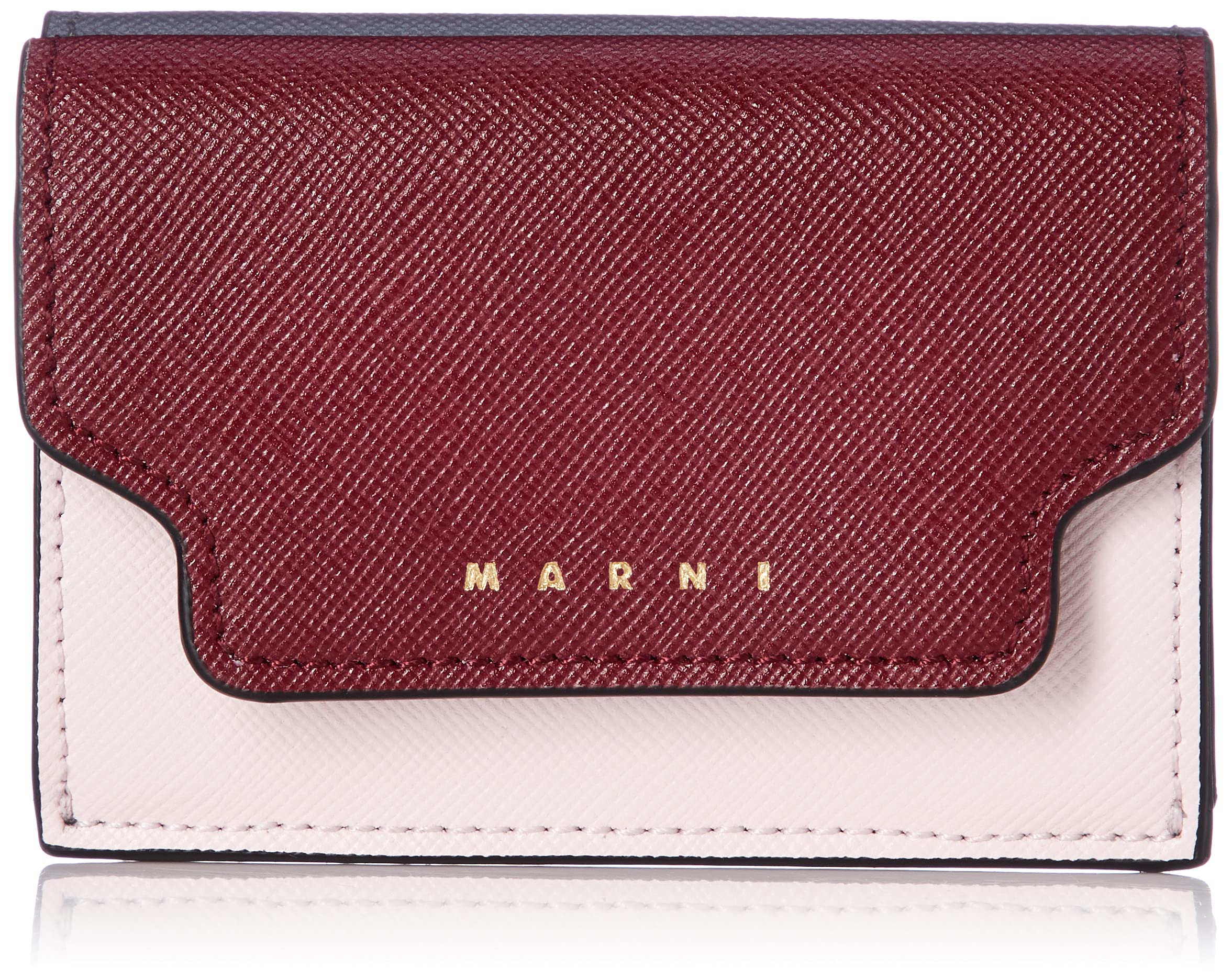 

Trifold Wallet TRUNK PFMOW02 [Marni] Women s DeepRed+LightPink+Smoke+(Dune) [Item]