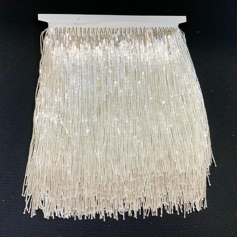 High Quality 14cm Fringe Trim Long Beaded Tassel Decorative Fashion Accessories for Dress