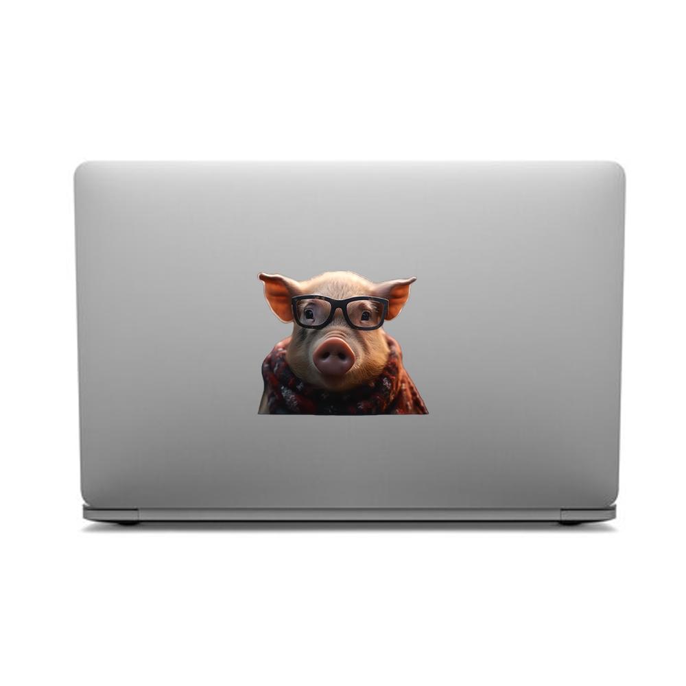 1PC 2D Flat Stickers Pig Animal Car Stickers Luggage Refrigerator Wall Stickers Laptop Toilet Stickers