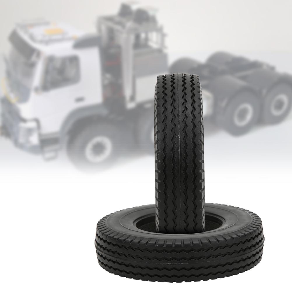 2 PCs High Wear Resistant Rubber Tires 85x21mm for Tamiya 1/14 RC Truck Tractor