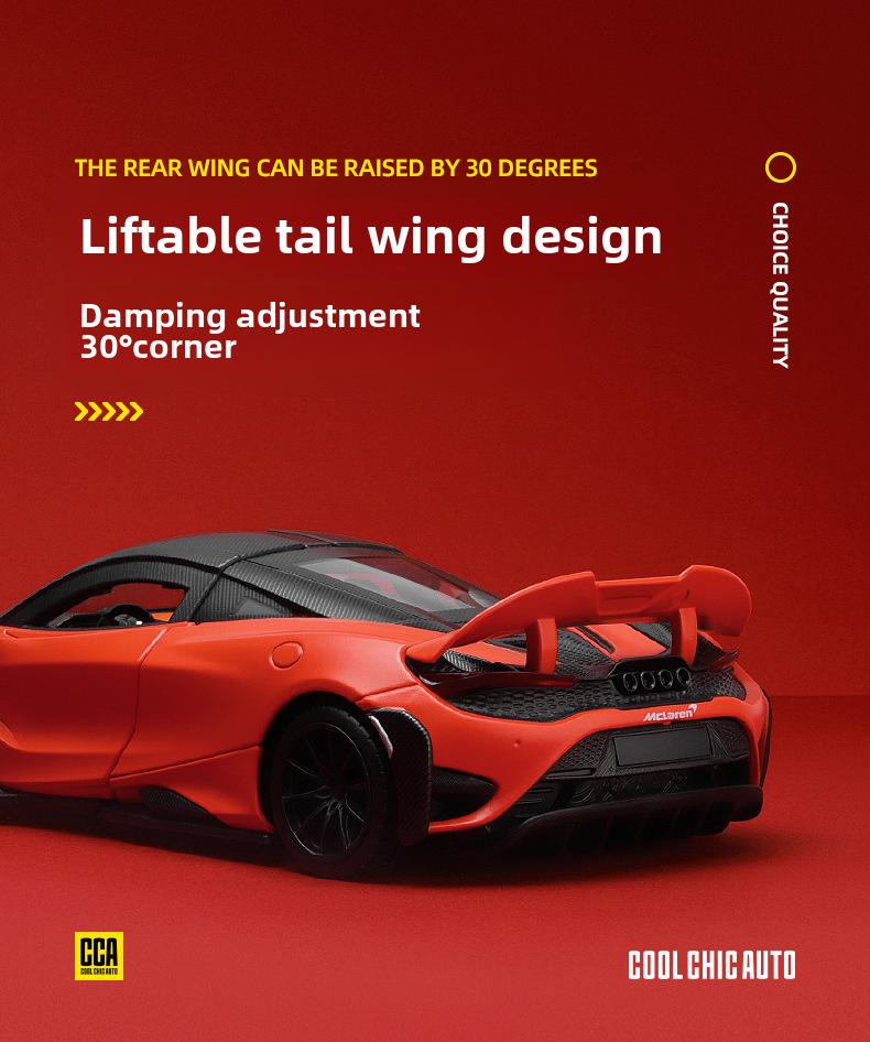 1:24 McLaren 765LT Alloy Model Car – Trendy Collectible Ornament, Popular On Douyin