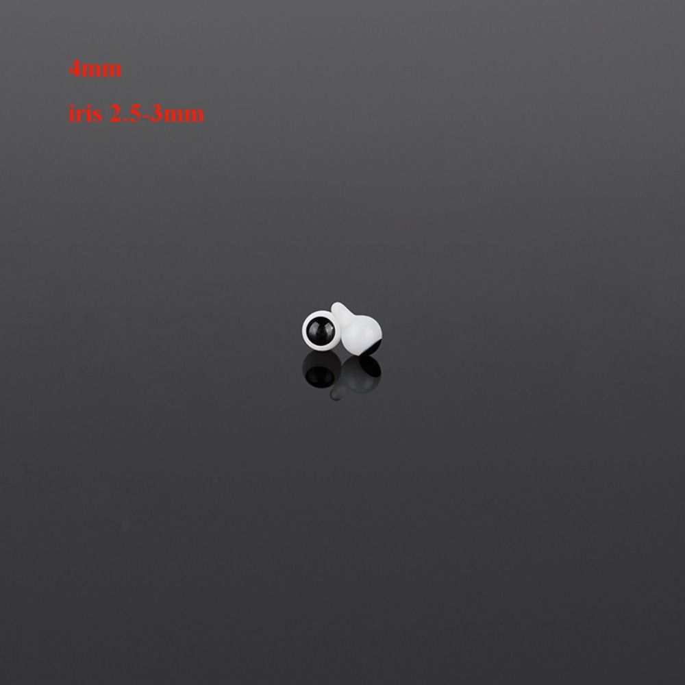 4mm 6mm 8mm 10mm Glass Eyes Eyeball Handle Style Black DIY Doll Making Crafts Accessories Safety Animal Toys