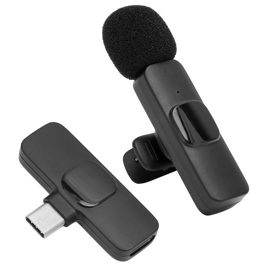 Wireless Lavalier Microphone Bluetooth Mini Lavalier Lapel Mic for Recording Live Stream Vlog