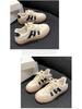 Women's 2025 Retro White Thick-Soled Sneakers: Stylish Height-Increasing Casual Sport Shoes for Summer & Autumn