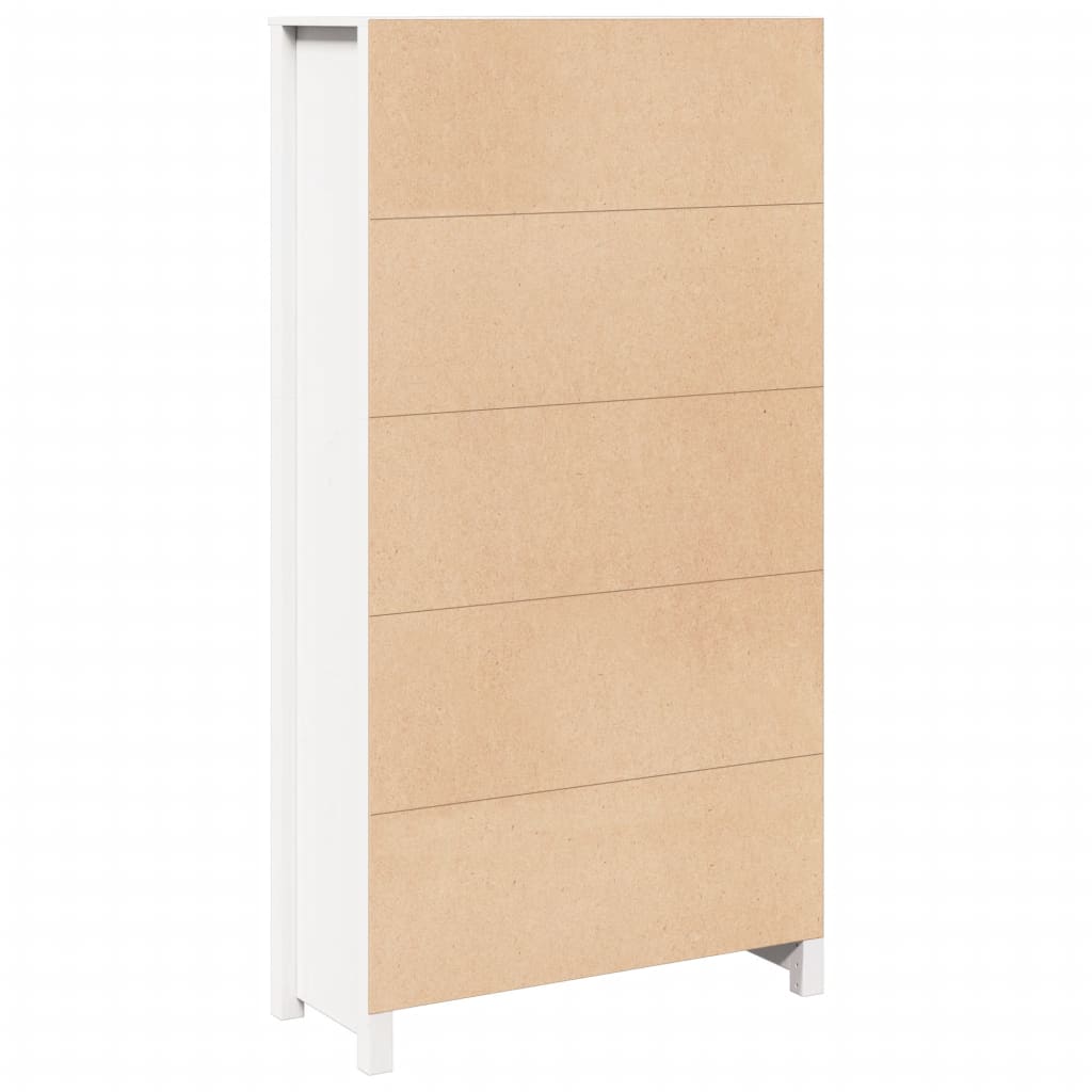 Vidaxl Cabinet, White, 80X35X154 Cm, Solid Pine Wood