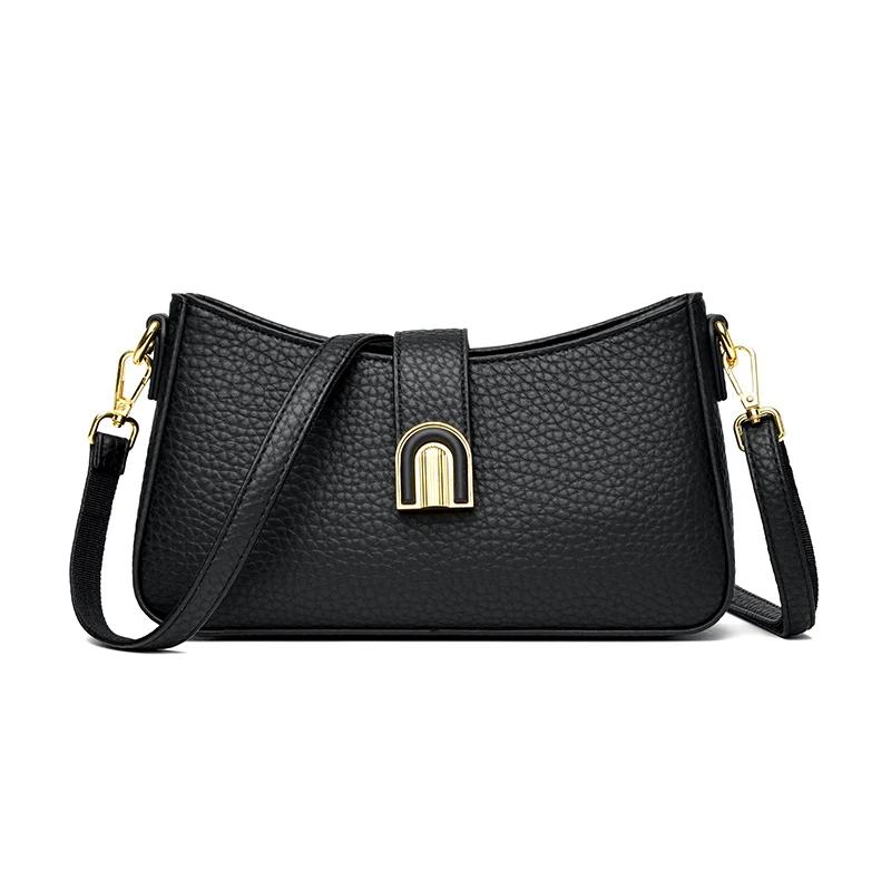 Vintage Brand Design Small Crossbody Bag For Women Casual Simplicity Shoulder Bag Lady PU Leather Luxury Chain Handbag and Purse
