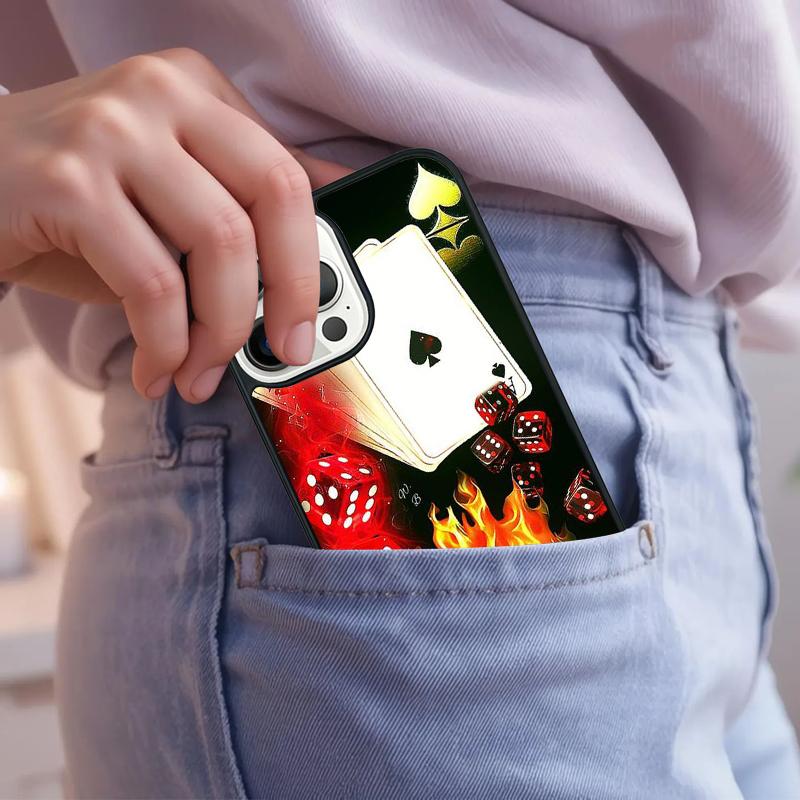 Dices Poker Casino soft Phone Case For iPhone 17 Air 15 16e 14 13 Pro Max Coque 12 11 Pro Max PLUS cover