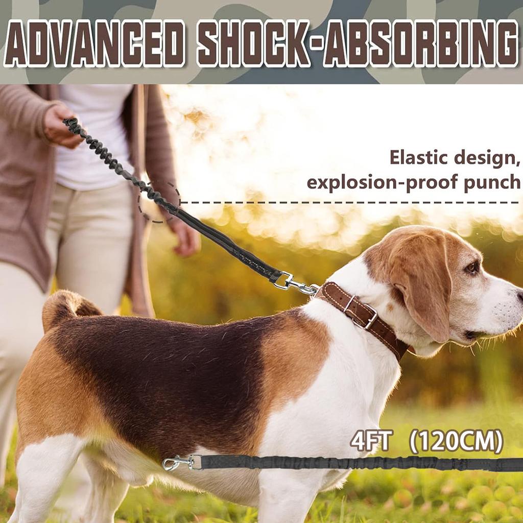 Dog Leash Large Dogs, Bungee Dog Leash Heavy Duty, No Pull Dog Leash for Shock Absorption, Dog Training Leash for Medium Large B