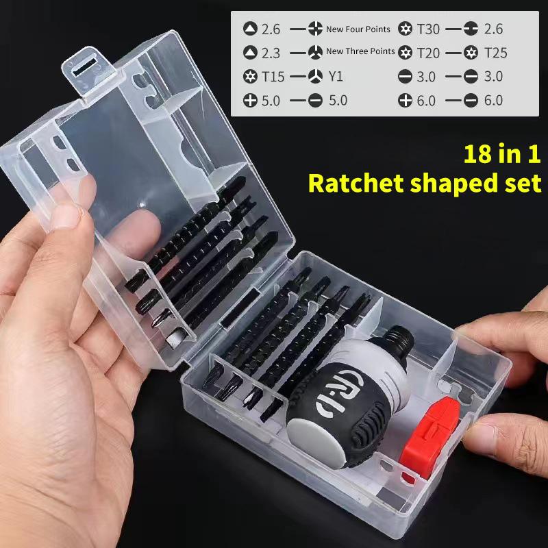 

1 Набор 26 в 1 Набор отверток с трещоткой Магнитная двухцелевая насадка Телескопическая трудосберегающая отвертка Ручной инструмент