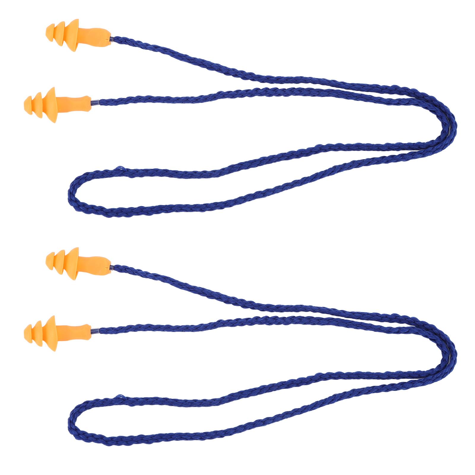 

2Pcs Earplug Soft Silicone Ear Plug Tree Design Noise Reduction with Wire for Sleeping Swimming