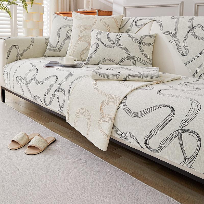 Modern Sofa Cover for Living Room Decor Jacquard Non-slip Sofa Mat European Universal Sofa Towel Cover Resistant Couch Cover
