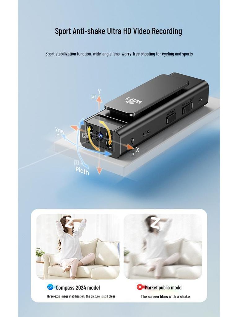HD Anti-Shake Digital Sports Camera with Audio/Video Recording & Smartphone Remote Control