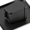 6pcs 7cm Black/White Plastic Square Plant Pots with Drainage Trays Ideal for Succulents Office Desktop Gardening Balcony Decor