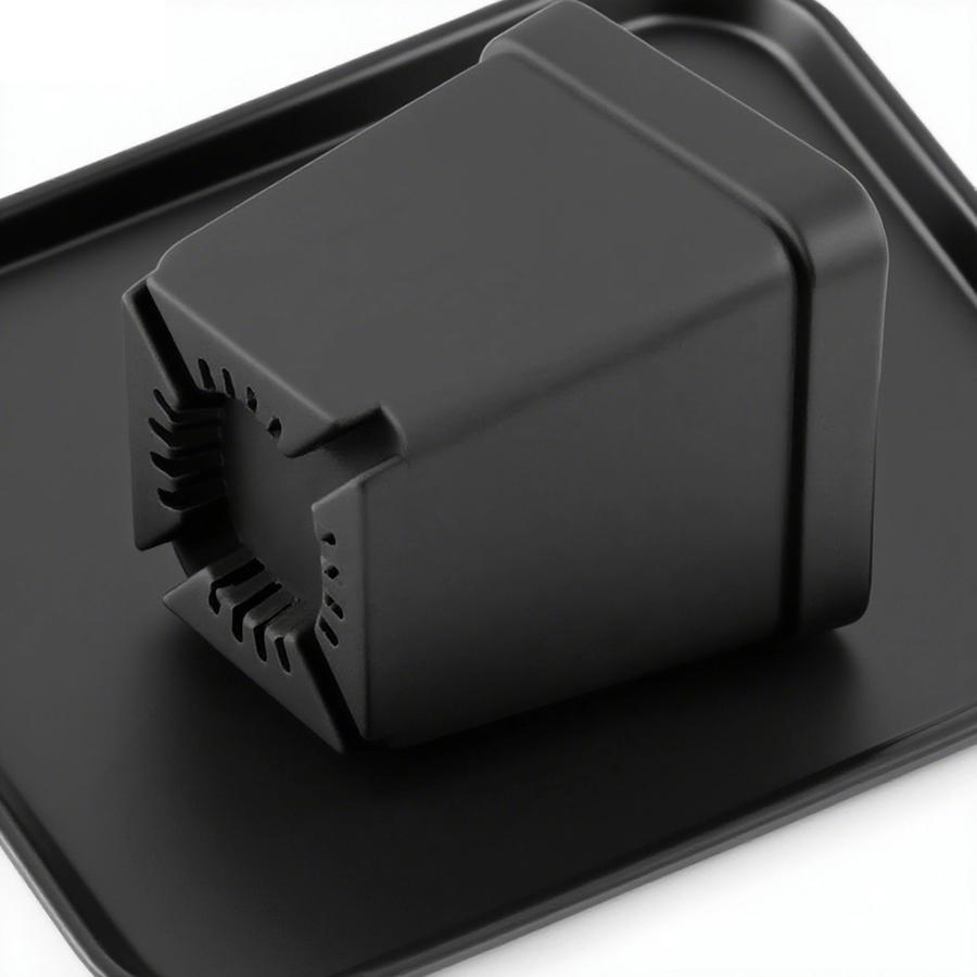 6pcs 7cm Black/White Plastic Square Plant Pots with Drainage Trays Ideal for Succulents Office Desktop Gardening Balcony Decor