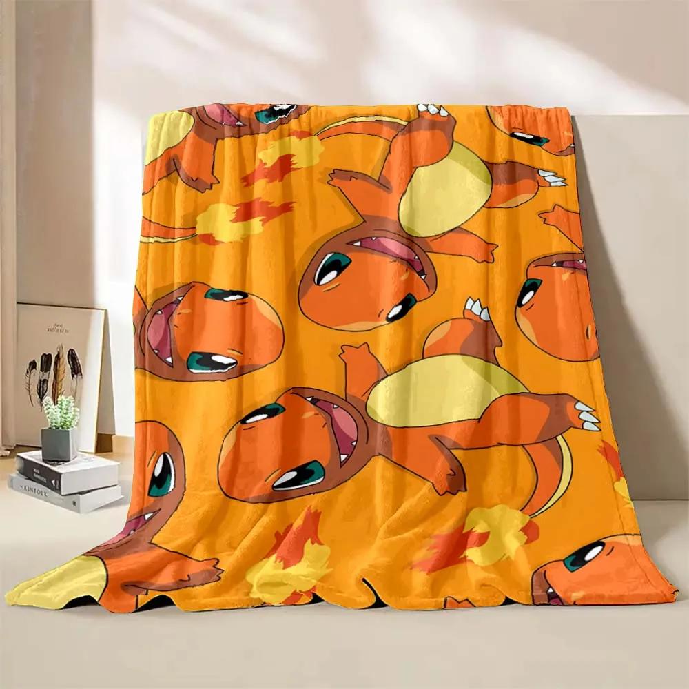 Charizard Dracaufeu Stampa Cartone Animato Coperta Bambini Adulti Coperta Morbida Calda Biancheria da Letto per Letto Divano Coperta da Viaggio