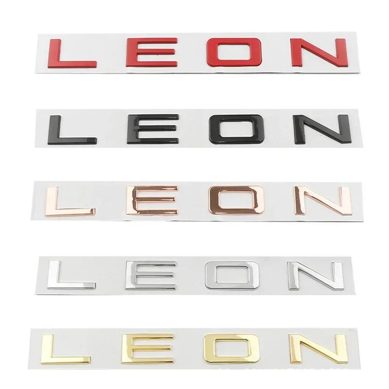 Samochód 3D Metalowe Słowa Litery Logo Bagażnika Naklejki Emblemat Odznaka Naklejka Dla Seat Leon MK1 MK2 MK3 MK4 MK5 MK6 FR Akcesoria Stylizacyjne