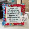 Mini bønneteppe Vintage bønneteppe med tregadget inni Håndlaget lommebønnsteppe kvadrater Religiøs gave til kristne venner