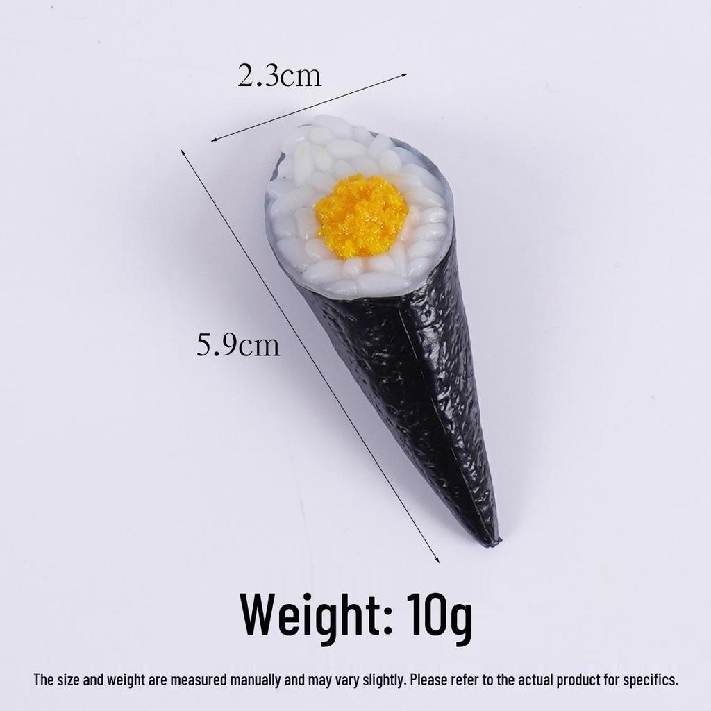 PVC Sushi Onigiri Keychain: Japanese Cuisine Nori-Wrapped Rice Bag Charm