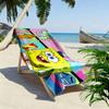 SpongeBob SquarePants4 Print Beach Towel, Large Soft Quick Dry Towel for Beach Camping Swimming