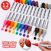 12color Paint Marker,Waterproof Not Easy To Fade,Car Paint,Wood,Ceramics,Tires, Balloons,Shoes,Metal Markers Paint-Mending Pen