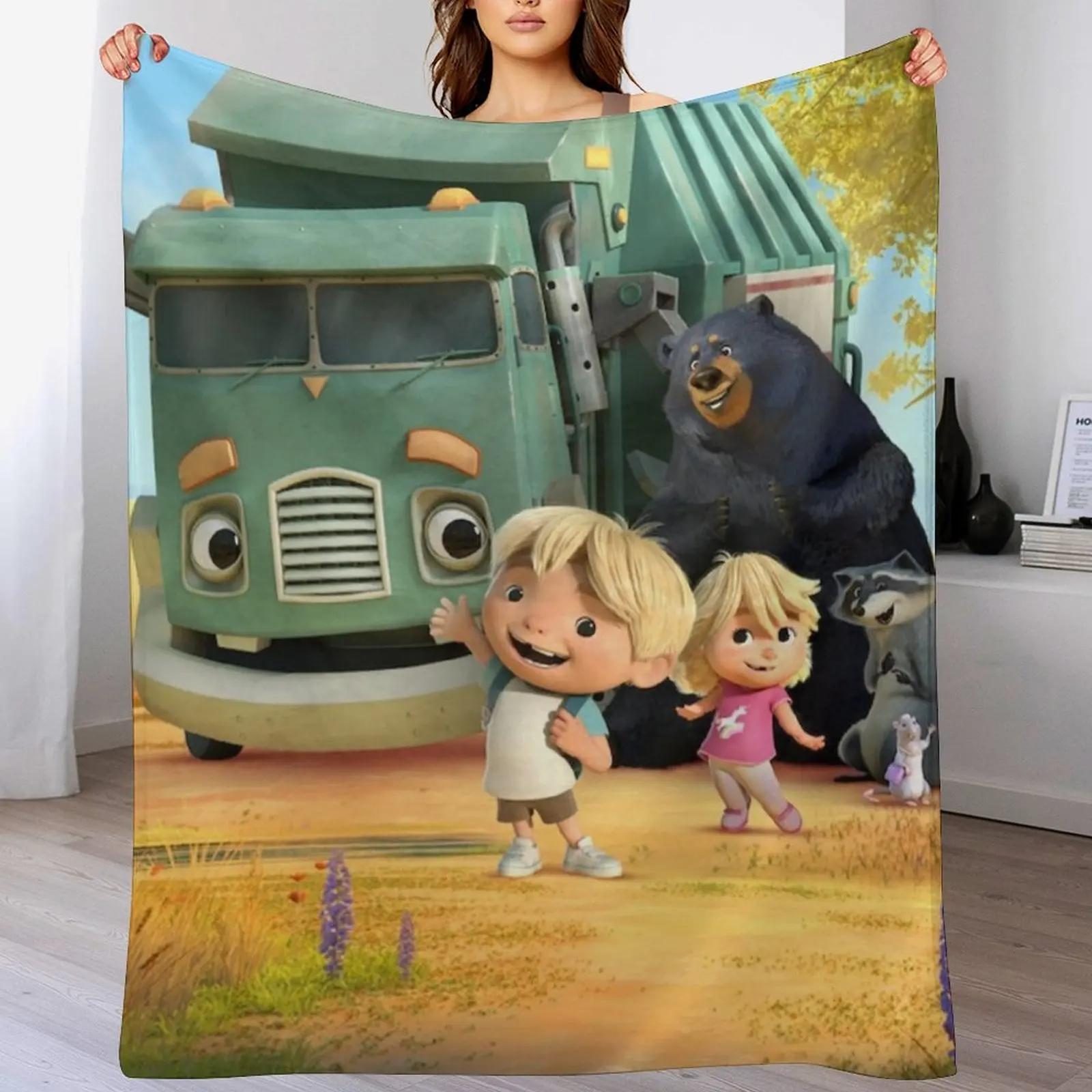 Hank And Trash Truck Trash Truck Throw Blanket Fluffy Cozy Throw Blanket for Home Decor 102x76cm(40x30in)