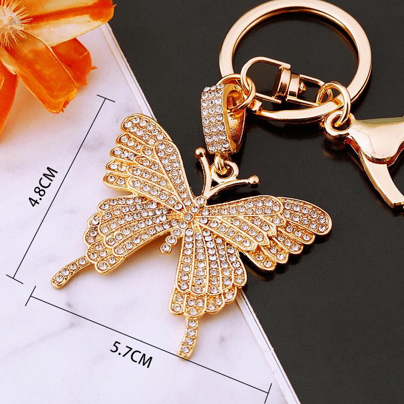 Utsökta hummerlås fjäril hänge nyckelringar kvinnor mode nyckelringar smycken för väska bil gåva prydnad