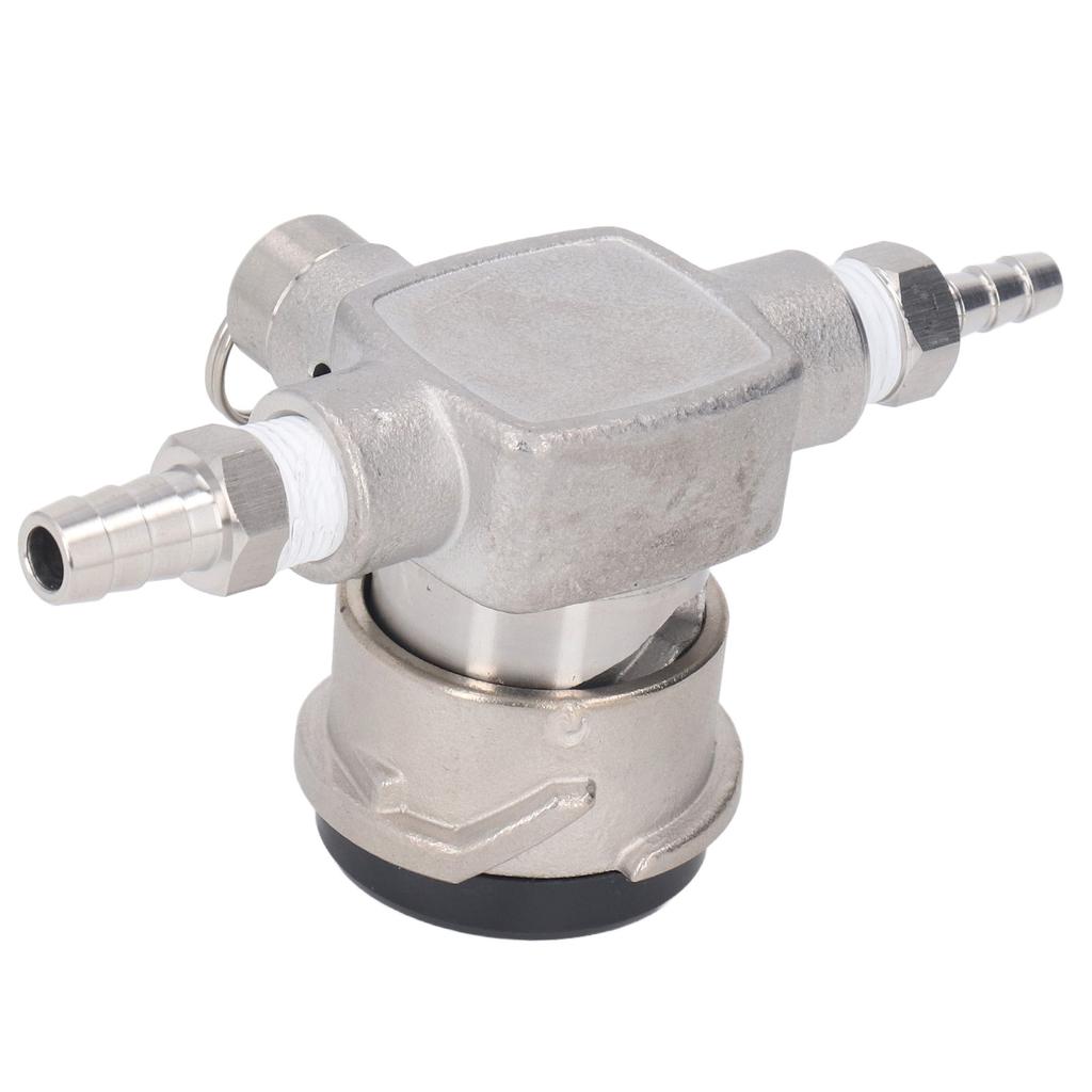 Keg Tap Distributor Stainless Steel 5/16in D System Beer Keg Coupler with 2pcs Clamp for Wine