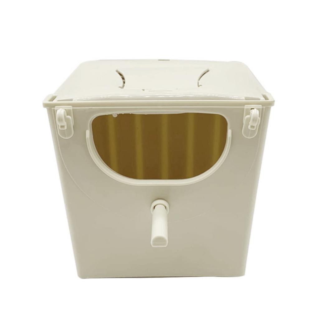 Plastic Birdhouses with 2 Hooks Parakeet Nest Box Birds Nesting House Breeding Box for Lovebirds Parrotlets Mating Box