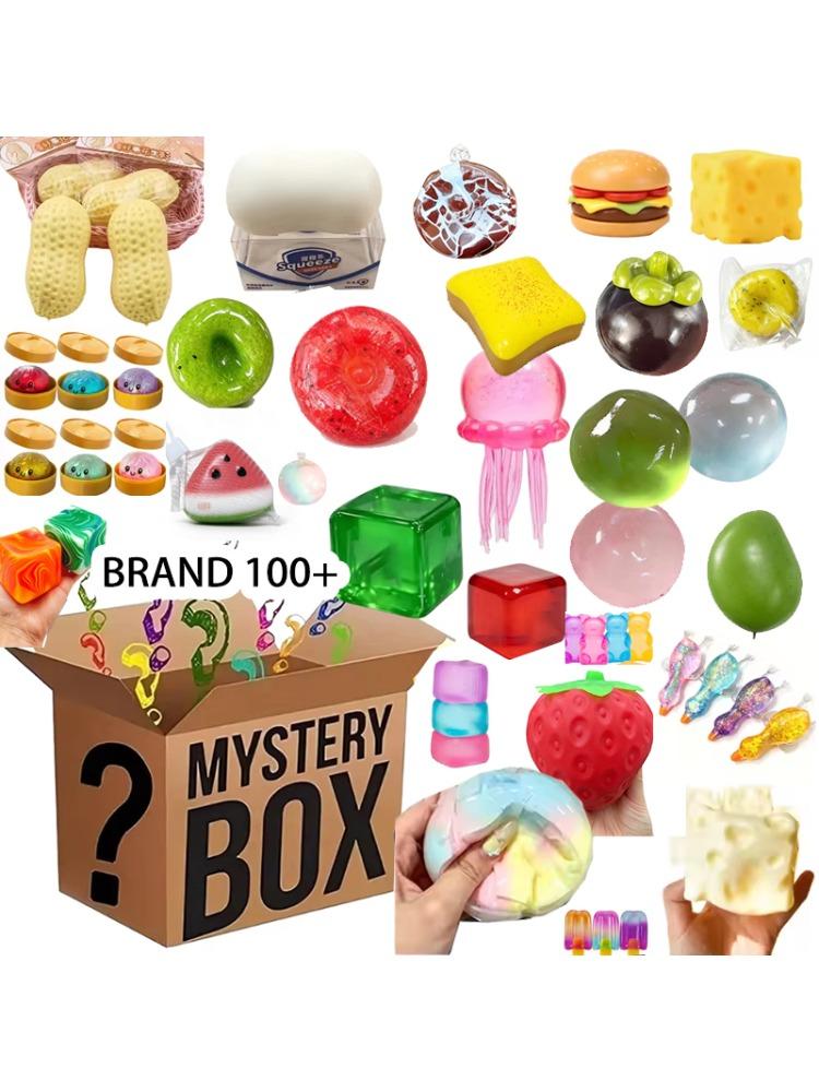 100+Pcs Squishy Mystery Playthings, Random Slow
