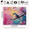 2D Blossom Branch Bird Backdrop, Artistic Spring Garden Photo Background