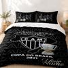 Clube Atletico Mineiro Custom Name 3pc Set Perfect for Bedroom Use Comfortable Bedding Set Includes a Duvet Cover and Two Pillowcases Ideal Birthday O