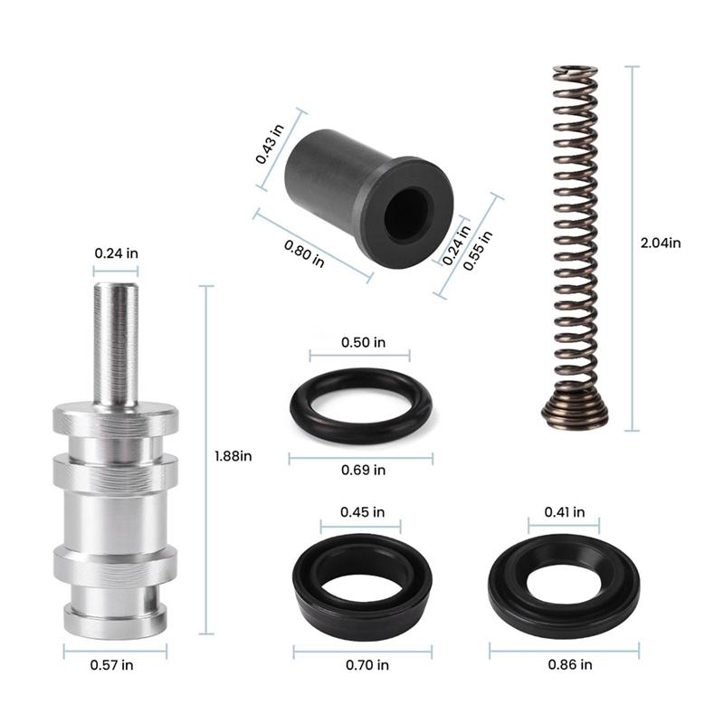 Rebuild Kit For 11/16" Front Master Cylinder 45072-96 For Dual Disc Motorcycle Models 1996-2017 4507296