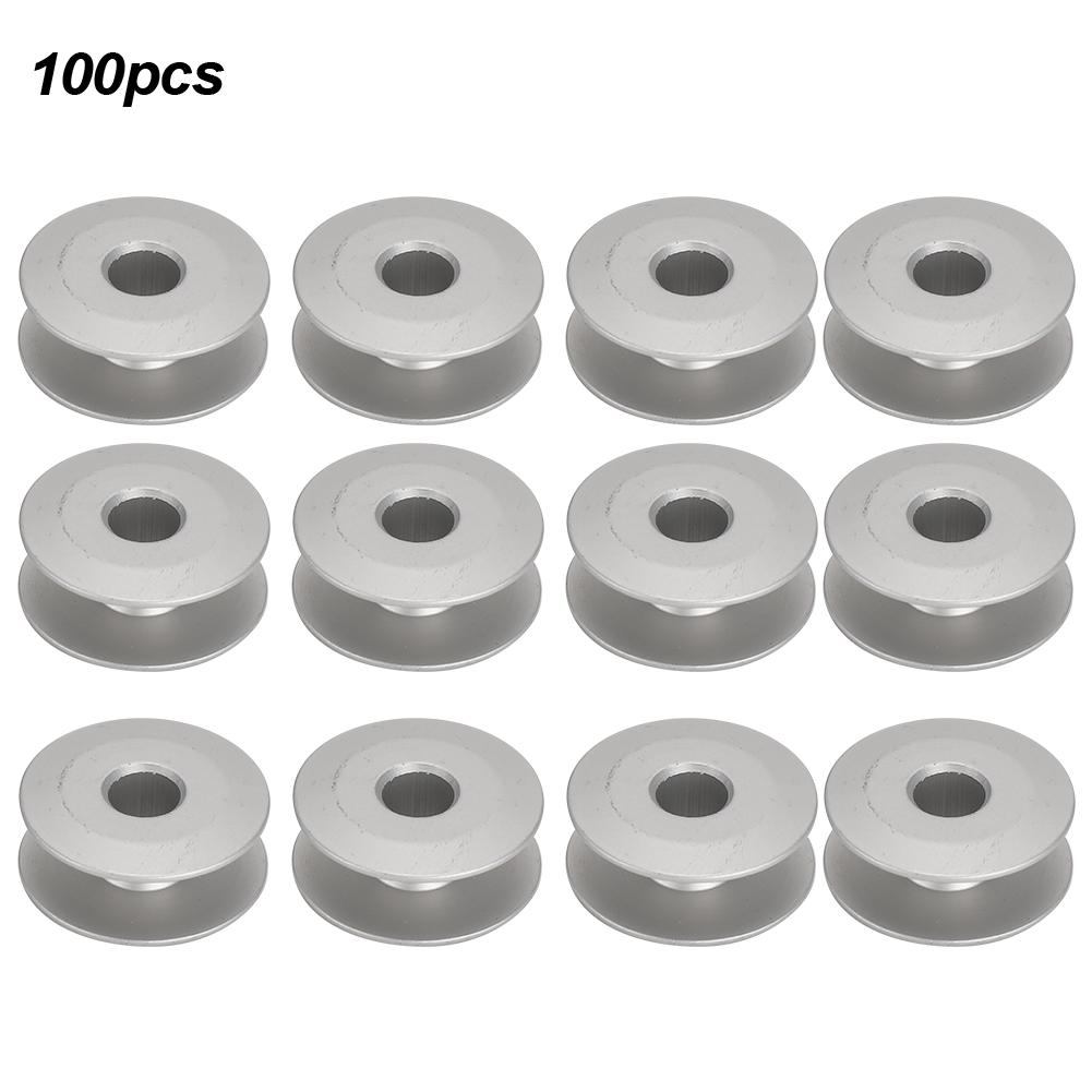 100Pcs Metal Bobbins for Flat Embroidery Car Sewing Machine Replacement Accessories272152A Slope
