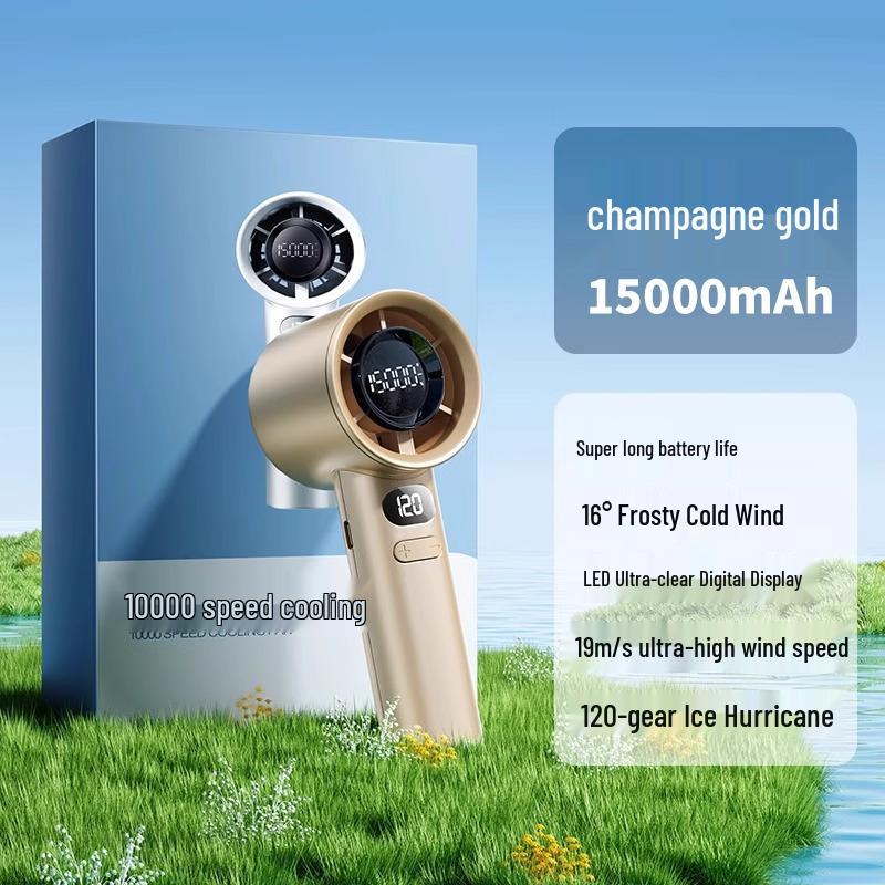 2025 Portable 20000mAh USB Fan & Mini Air Conditioner – Quiet, Long Battery Life for Office & Students