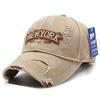 Letter New York Broken Hole Baseball Cap Washed Cotton Adjustable Embroidery Baseball Cap Sunscreen Hats For Man Women Fashion